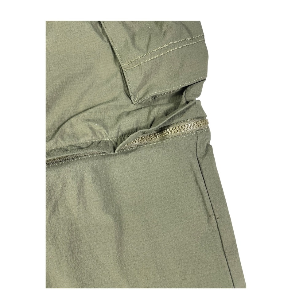 Prana Womens Convertible Cargo Hiking Pants Olive Green Zip Off Ripstop Size 4 - Picture 4 of 10